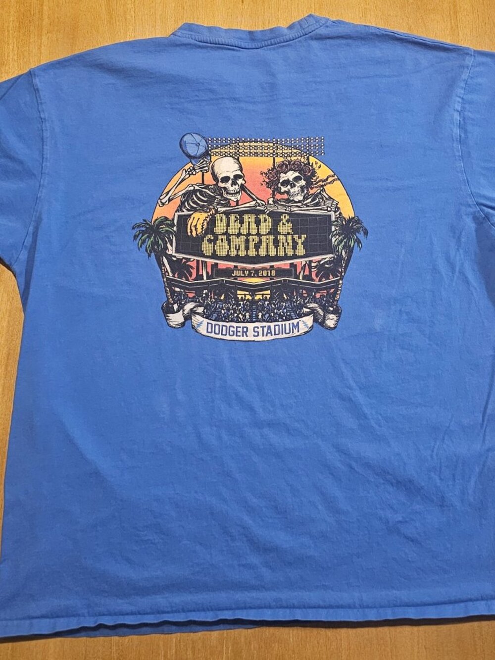 Dead & Company Dodger Stadium 2018 Concert T-Shirt 3XL Grateful Dead Blue